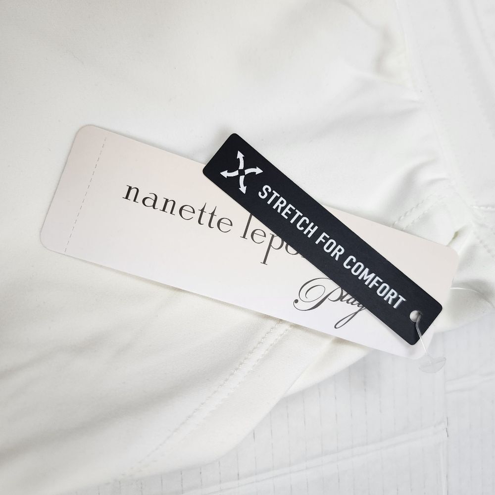 Nanette Lepore Play Ivory Cargo Joggers L NWT Soft Traveler Track Pants Neutral - Picture 13 of 15